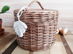 Rattan basket for onions potatoe and garlic 07