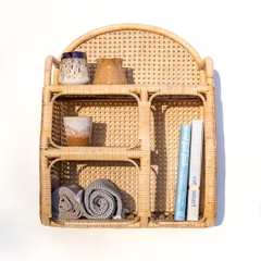 Rattan bamboo wall Sheft, Wall hanger, Cane Wall Hanger, Wall Decor