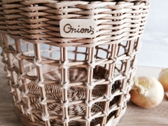 Rattan basket for onions potatoe and garlic 11