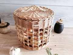 Rattan basket for onions potatoe and garlic 11
