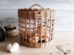 Rattan basket for onions potatoe and garlic 11