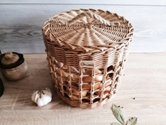 Rattan basket for onions potatoe and garlic 11