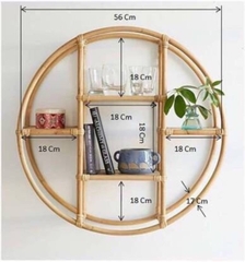 New design Rattan Arc Wall Shelf Handmade