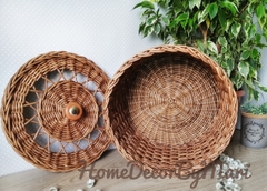 Rattan basket for onions potatoe and garlic 08