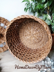 Rattan basket for onions potatoe and garlic 08