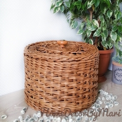 Rattan basket for onions potatoe and garlic 08