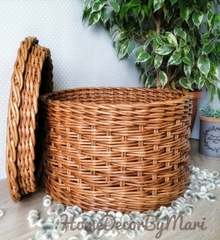 Rattan basket for onions potatoe and garlic 08