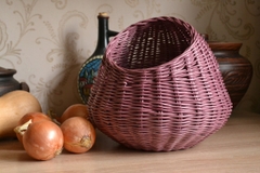 Rattan basket for onions potatoe and garlic 06