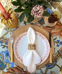 Round Woven Napkin Ring, Water Hyacinth Napkins Rings, Rustic Napkin Rings, Handmade Braided Grass Napkin Ring