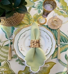 Round Woven Napkin Ring, Water Hyacinth Napkins Rings, Rustic Napkin Rings, Handmade Braided Grass Napkin Ring