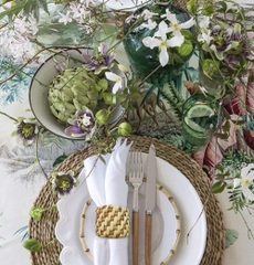 Woven Napkin Rings Set of 4,Handmade Rattan Fall Napkin Rings Holders,Natural Napkin