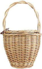 Hot Amazon Beauty Women 100% Natural Rattan Handmade Wicker Bags Straw purses and handbags with Lid and Scarf made in Vietnam