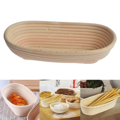 Premium Quality Natural Rattan Long Oval Proofing Basket Loaf 4 sizes Professional Baking Tool for Bakery