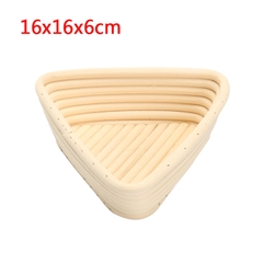 Wholesales Vietnam Handicraft White Rattan Triangle Dough Proofing Bread Basket Set of 3 Sizes for Baking Baguete