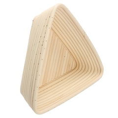 Wholesales Vietnam Handicraft White Rattan Triangle Dough Proofing Bread Basket Set of 3 Sizes for Baking Baguete