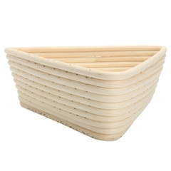 Wholesales Vietnam Handicraft White Rattan Triangle Dough Proofing Bread Basket Set of 3 Sizes for Baking Baguete