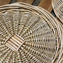 Wicker Food Cover Dome With Serving Platter