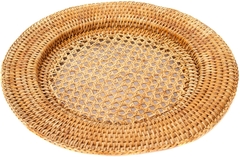 Round Woven Wicker Rattan Placemat 13 In. perfect for modern decoration