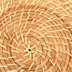 A set of 4 Round Hand Woven Rattan Placemats for Home Decor with Heat Resistant made in Vietnam