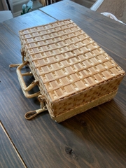 Wholesales Wicker Picnic Basket BohoSuitcase Storage Bags for Picnic