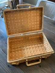 Wholesales Wicker Picnic Basket BohoSuitcase Storage Bags for Picnic