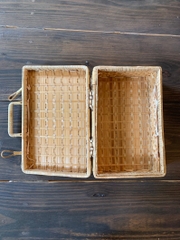Wholesales Wicker Picnic Basket BohoSuitcase Storage Bags for Picnic