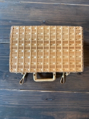 Wholesales Wicker Picnic Basket BohoSuitcase Storage Bags for Picnic