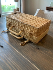 Wholesales Wicker Picnic Basket BohoSuitcase Storage Bags for Picnic