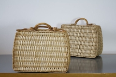 New option Vintage Handmade Small Rattan Wicker Suitcase  Vintage Wicker Handbag Boho bag