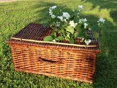 Big sale straw suitcase vintage wicker suitcase rattan storage baskets for beach for picnic