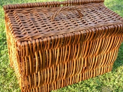 Big sale straw suitcase vintage wicker suitcase rattan storage baskets for beach for picnic