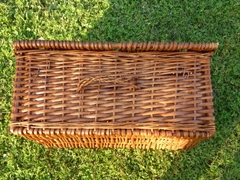 Big sale straw suitcase vintage wicker suitcase rattan storage baskets for beach for picnic