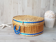 New items Rattan wicker picnic basket Decorative wicker suitcase, Woven rattan case, Hamper