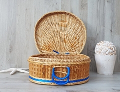 New items Rattan wicker picnic basket Decorative wicker suitcase, Woven rattan case, Hamper