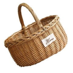 New design Large Wicker Picnic Basket, Picnic Hamper, Picnic Basket for 4, Coastal decor, Country living