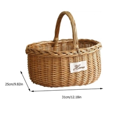 New design Large Wicker Picnic Basket, Picnic Hamper, Picnic Basket for 4, Coastal decor, Country living