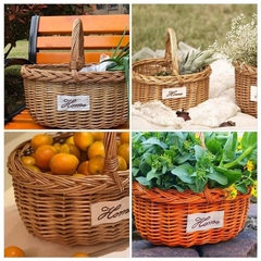 New design Large Wicker Picnic Basket, Picnic Hamper, Picnic Basket for 4, Coastal decor, Country living