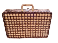 Vintage Rttan Wicker Picnic Basket/Hamper Food Storage Boxes for Picnic
