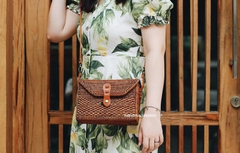 Natural Basket Handmade Straw bag Water Hyacinth Bag Woven Bag Sea Grass Bag Beach Bag top handle bag Small Size