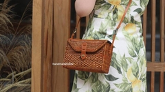 Natural Basket Handmade Straw bag Water Hyacinth Bag Woven Bag Sea Grass Bag Beach Bag top handle bag Small Size
