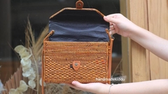 Natural Basket Handmade Straw bag Water Hyacinth Bag Woven Bag Sea Grass Bag Beach Bag top handle bag Small Size