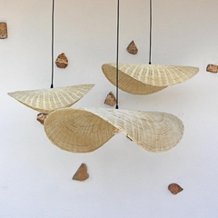 Vietnamese Rattan Flower Ceiling Light for home decoration Wooden Lamp Shades Hanging Lamp Vintage Led Bulb US/EU
