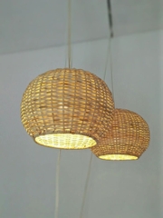 Good choice Rattan Wicker Lampshape Boho Light Natural handmade rattan lampshade