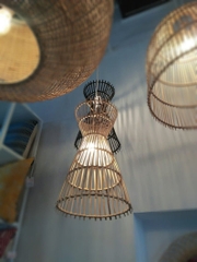 Rattan Wicker Wall Hanging Lampshade Wicker Light for Home Decoration