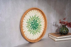 Outdoor Breakfast Water Basket Swimming Pool Rattan Serving Floating Tray for Summer Time 2021