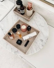 High demand set of 2 round wicker rattan serving trays from Vietnam