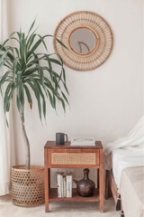 Natural Eco-friendly Rattan Hanging Wall Plate for Home and Wall Decoration made in Vietnam