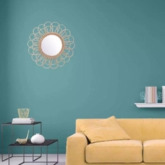Wholesale Rattan Wall Hanging Mirror -Natural Wall Decor -Handmade -Beaded wall decor - Raffia Wall Decor -Raffia Macrame