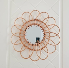 Wholesale Rattan Wall Hanging Mirror -Natural Wall Decor -Handmade -Beaded wall decor - Raffia Wall Decor -Raffia Macrame