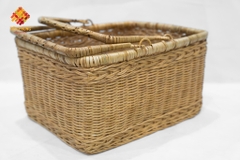 whole sales storage rattan basket with two handles